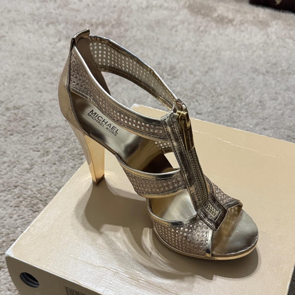 Michael Kors Metallic Gold Heels
